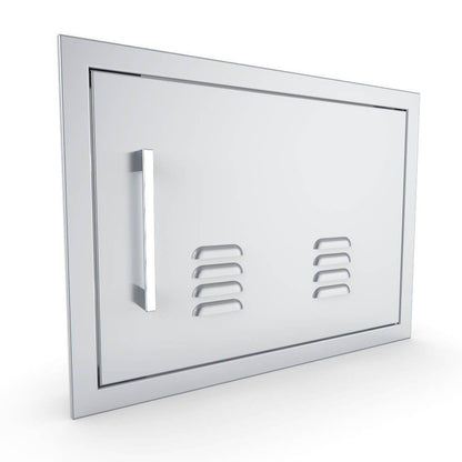 Sunstone Signature Series 14" x 20" Stainless Steel Beveled Frame Right Swing Horizontal Vented Door