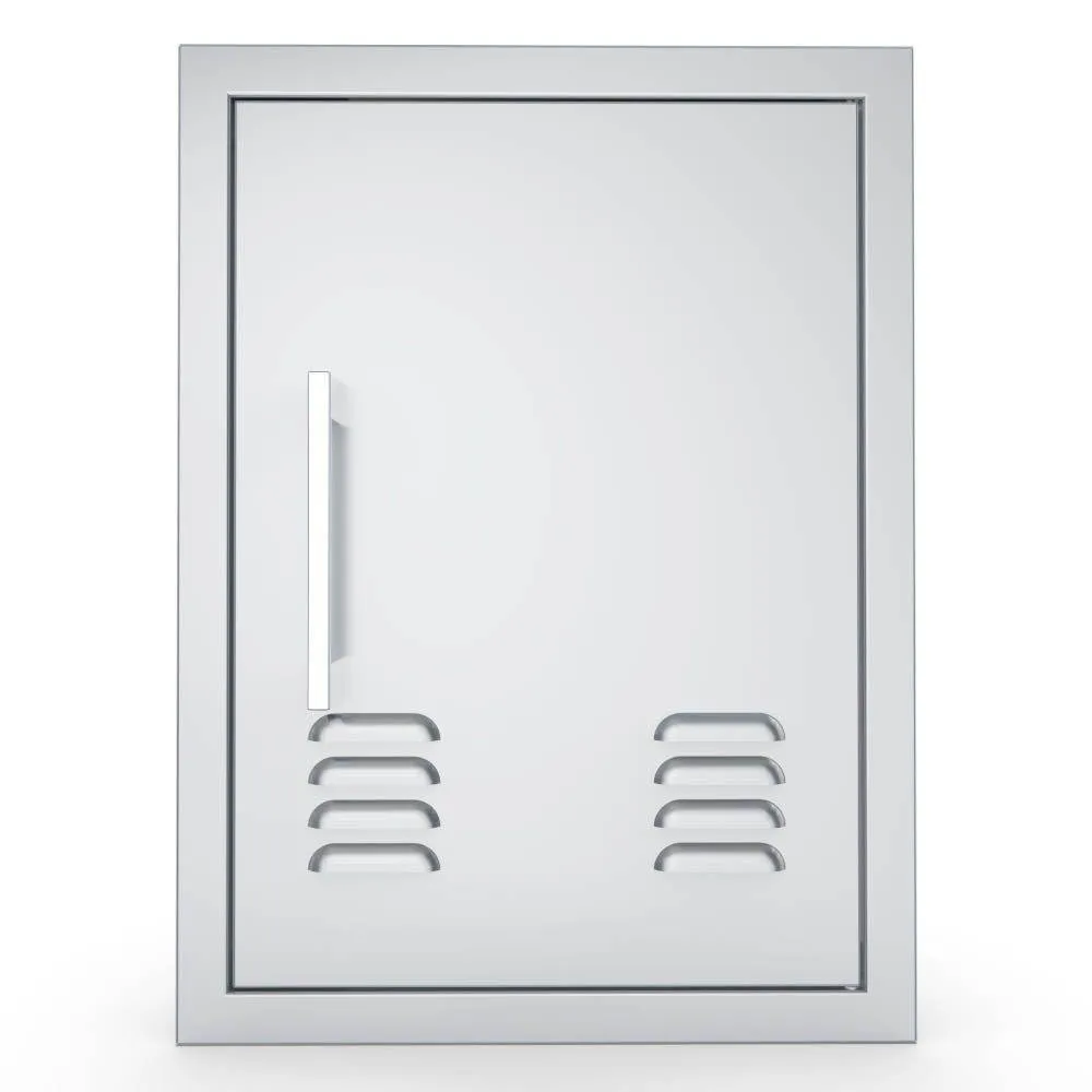Sunstone Signature Series 14" x 20" Stainless Steel Beveled Frame Right Swing Vertical Vented Door