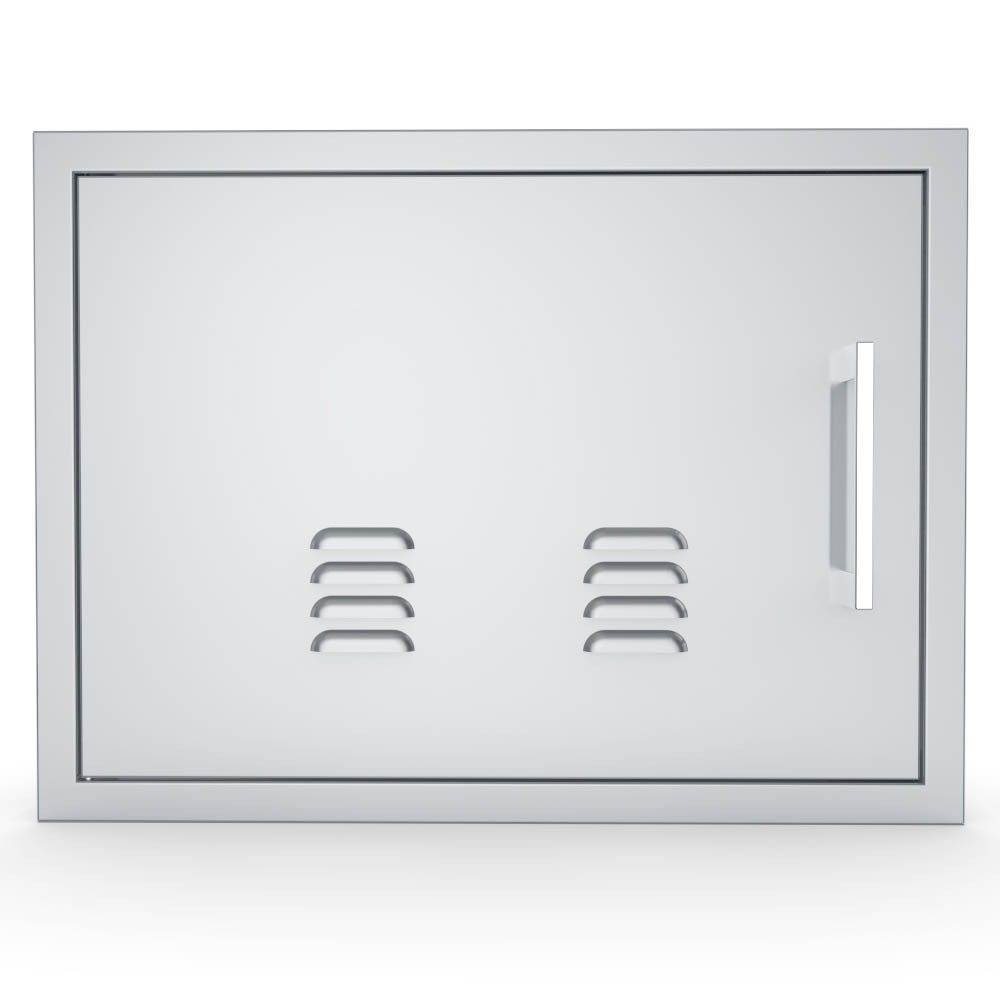 Sunstone Signature Series 17" x 24" Stainless Steel Beveled Frame Left Swing Horizontal Vented Door