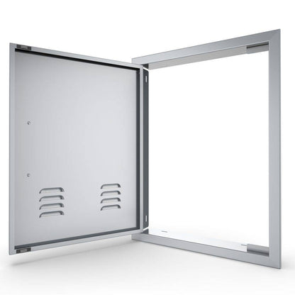 Sunstone Signature Series 17" x 24" Stainless Steel Beveled Frame Left Swing Vertical Vented Door