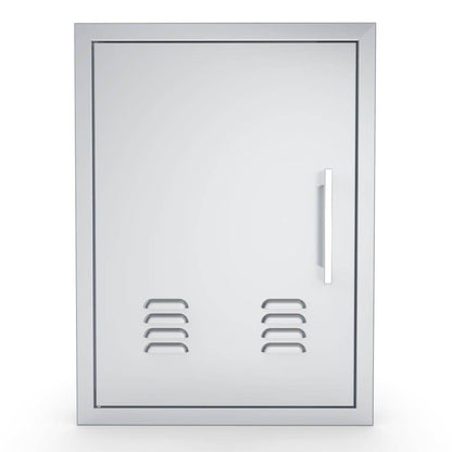 Sunstone Signature Series 17" x 24" Stainless Steel Beveled Frame Left Swing Vertical Vented Door