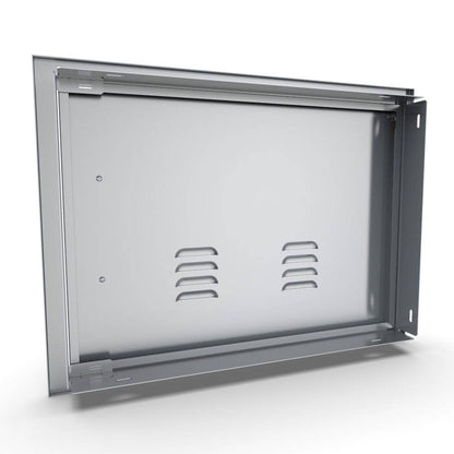 Sunstone Signature Series 17" x 24" Stainless Steel Beveled Frame Right Swing Horizontal Vented Door