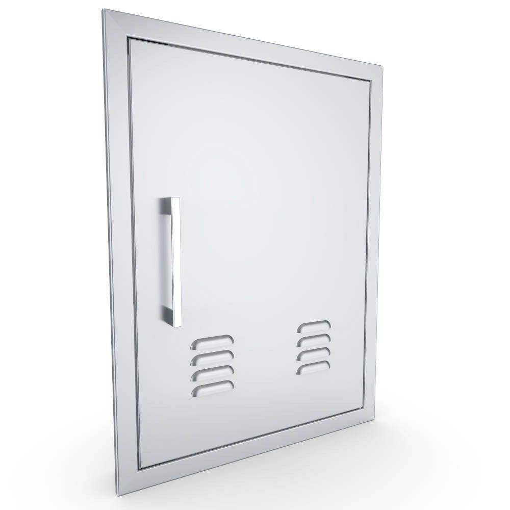 Sunstone Signature Series 17" x 24" Stainless Steel Beveled Frame Right Swing Vertical Vented Door