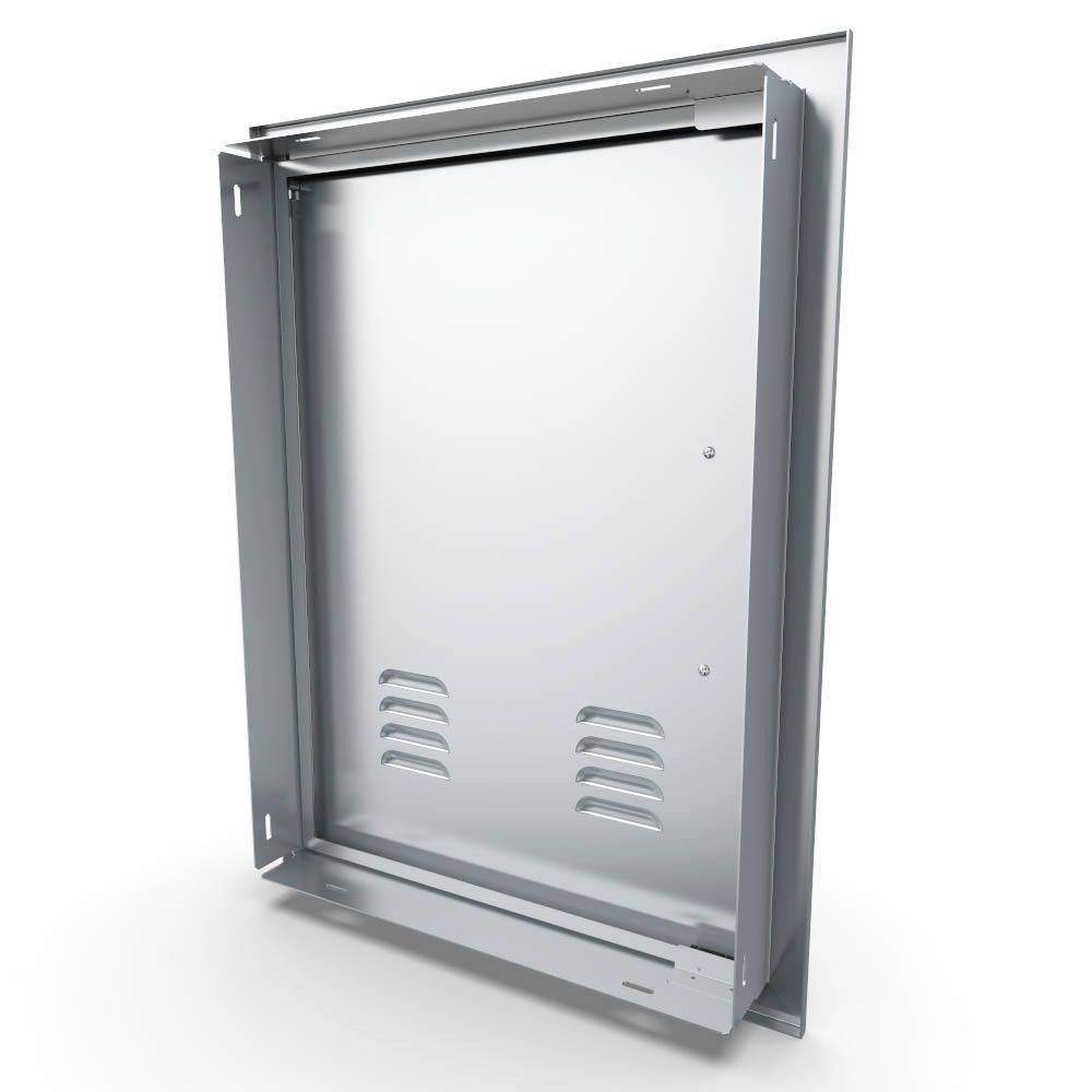 Sunstone Signature Series 17" x 24" Stainless Steel Beveled Frame Right Swing Vertical Vented Door