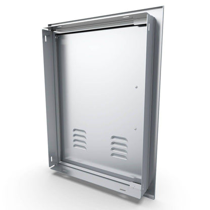 Sunstone Signature Series 17" x 24" Stainless Steel Beveled Frame Right Swing Vertical Vented Door
