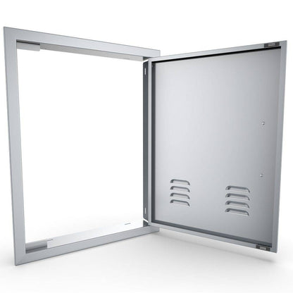 Sunstone Signature Series 17" x 24" Stainless Steel Beveled Frame Right Swing Vertical Vented Door