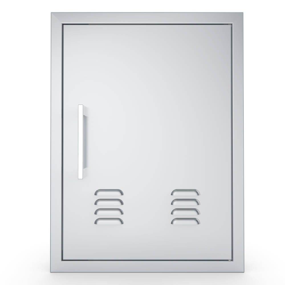Sunstone Signature Series 17" x 24" Stainless Steel Beveled Frame Right Swing Vertical Vented Door