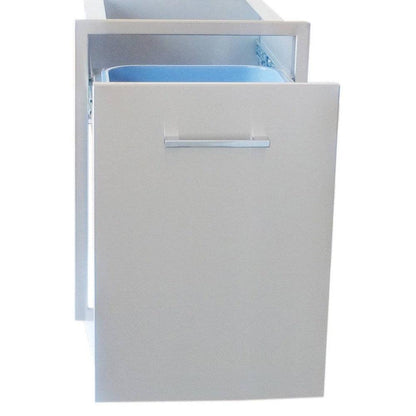 Sunstone Signature Series 20" x 27" Stainless Steel Beveled Frame Trash Drawer with Two Trash Bins