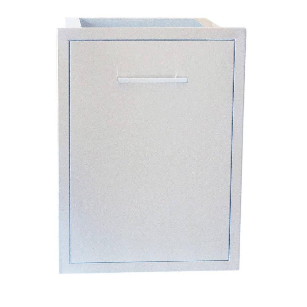 Sunstone Signature Series 20" x 27" Stainless Steel Beveled Frame Trash Drawer with Two Trash Bins