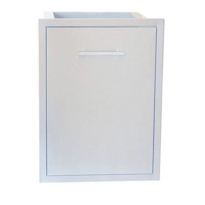Sunstone Signature Series 20" x 27" Stainless Steel Beveled Frame Trash Drawer with Two Trash Bins
