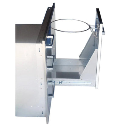 Sunstone Signature Series 30" Stainless Steel Beveled Frame Propane Combo w/Trash Bag Ring & Triple Drawer Unit