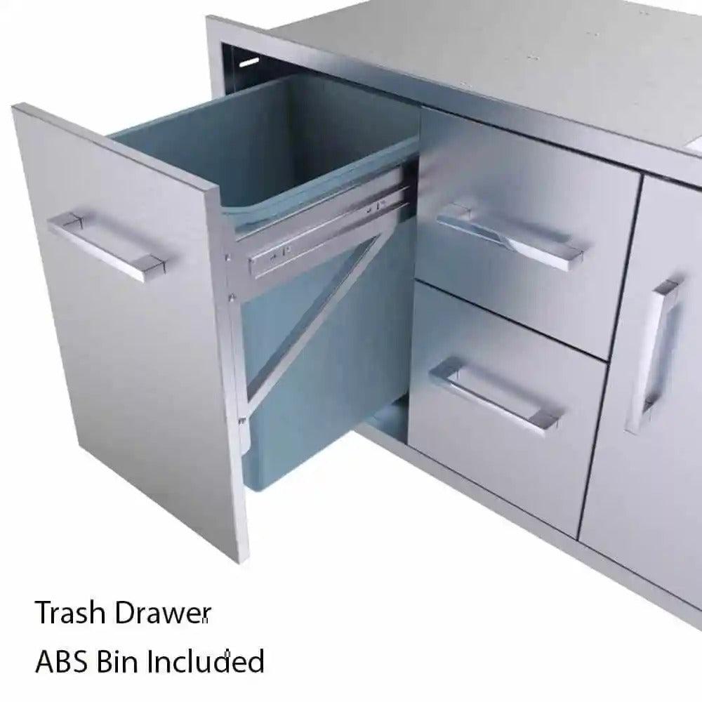 Sunstone Signature Series 42" Stainless Steel Beveled Style Double Drawer and Door Combo
