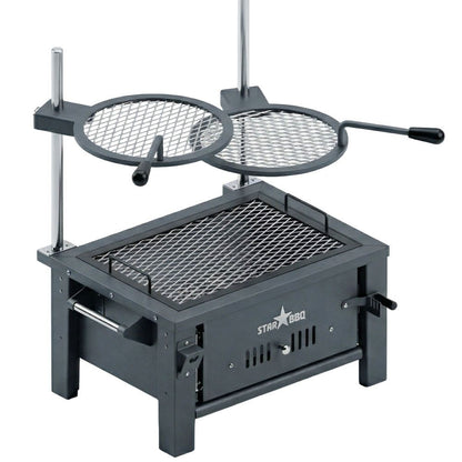 Sunstone StarBBQ 24" Charcoal Griller Base w/Post-Mount Griller Rim & ExGrate Cooking Grate