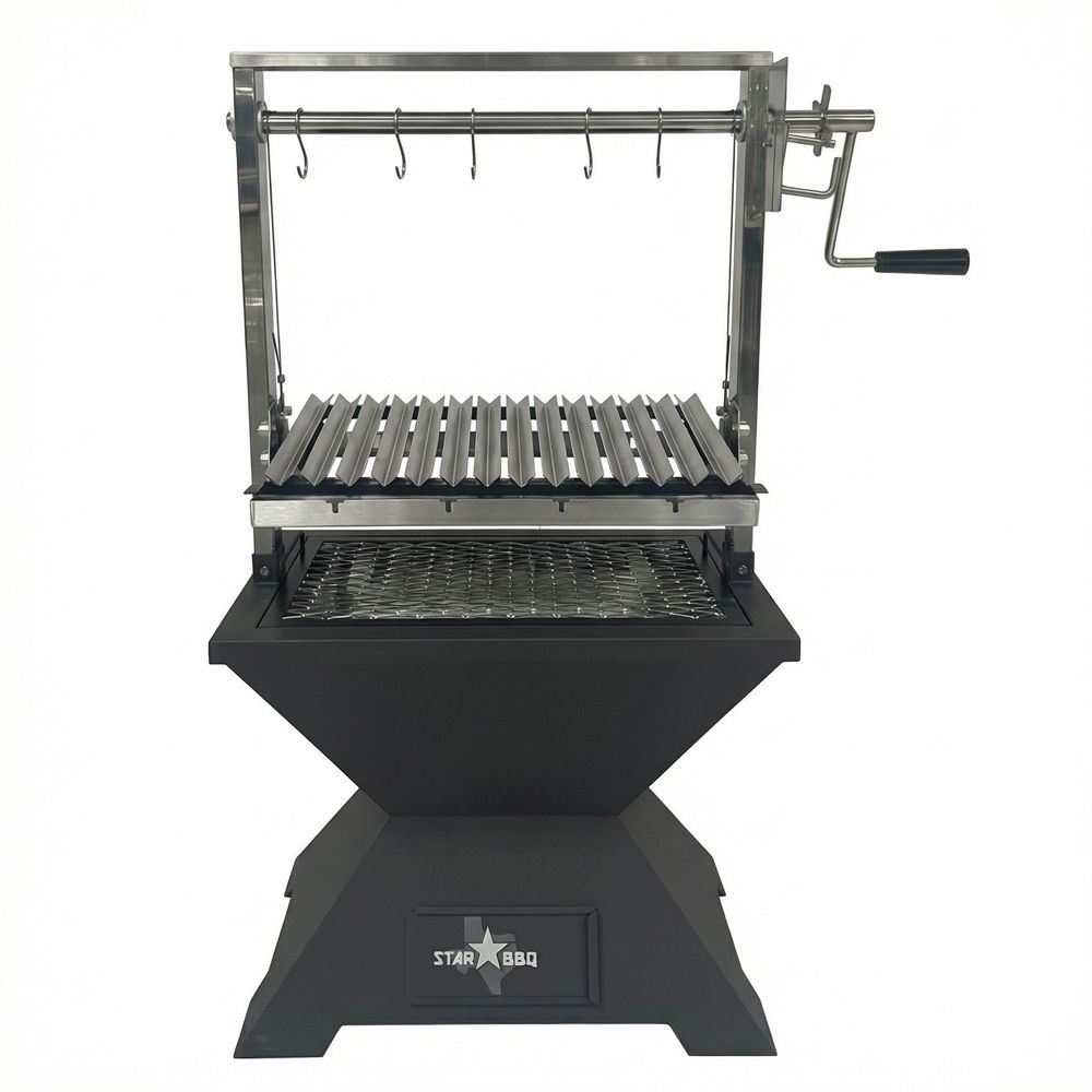 Sunstone StarBBQ 24" Smokeless Fire-Pit Base With Santa Maria Rim & the Raised Sear Rim Insert & ExGrate Cooking Grate