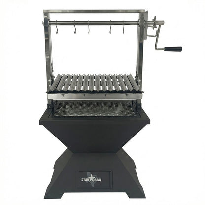 Sunstone StarBBQ 24" Smokeless Fire-Pit Base With Santa Maria Rim & the Raised Sear Rim Insert & ExGrate Cooking Grate