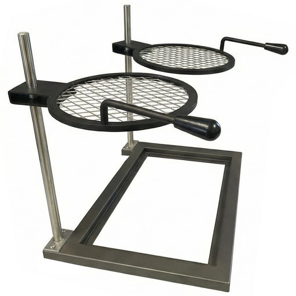 Sunstone StarBBQ Outpost Dual Griller with With 2 Round Racks Rim