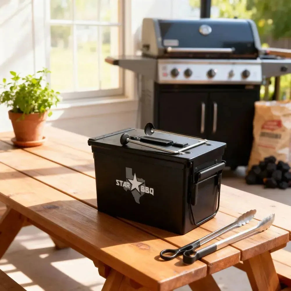 Sunstone StarBBQ Rocket Stove Camper Box With Military-Grade Ammo Can Portable Stove
