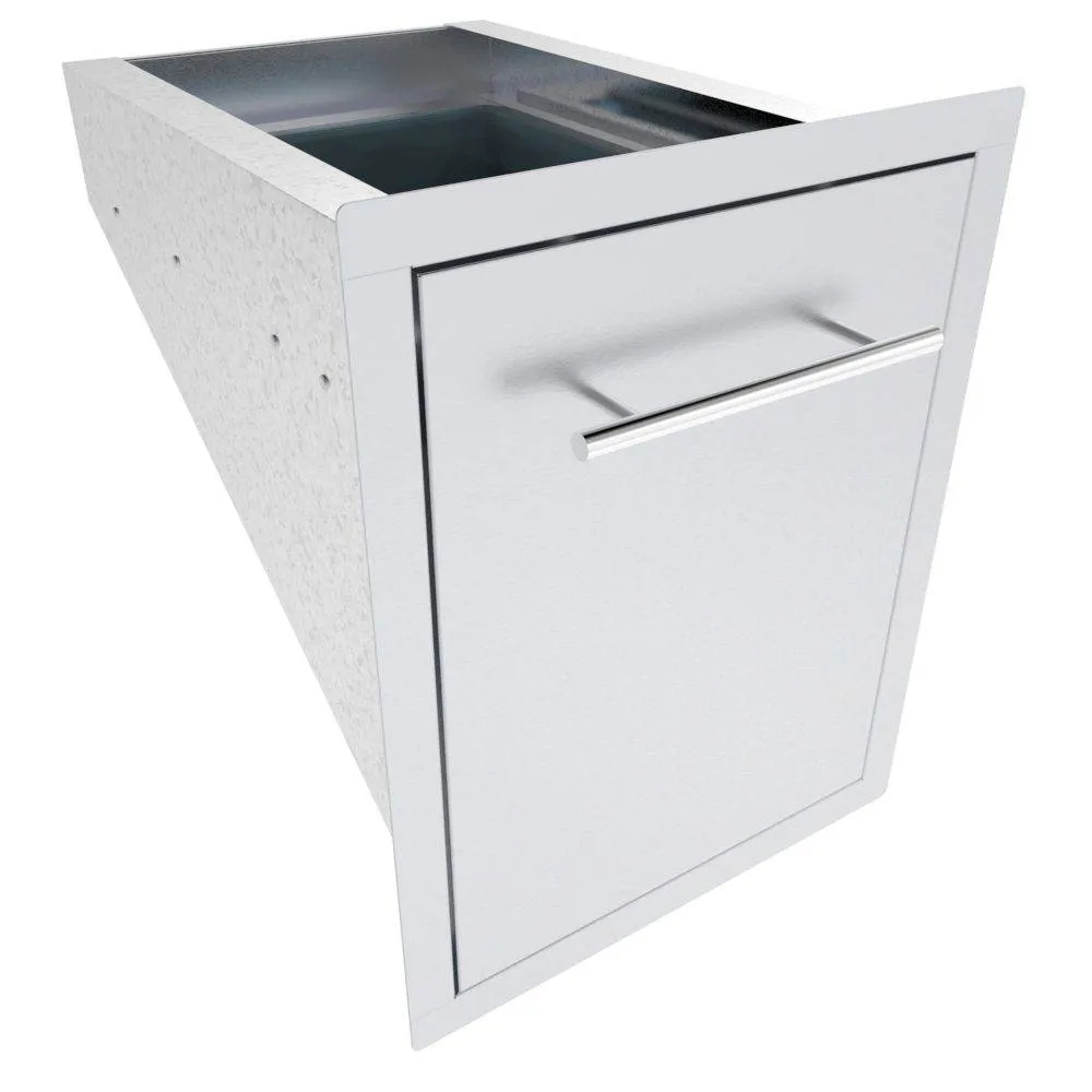 Sunstone Texan Series 16" Stainless Steel Trash Drawer Unit with ABS Trash Bin