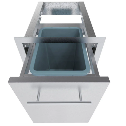 Sunstone Texan Series 16" Stainless Steel Trash Drawer Unit with ABS Trash Bin