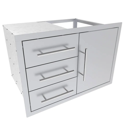 Sunstone Texan Series 30" Stainless Steel Triple Drawer Door Combo