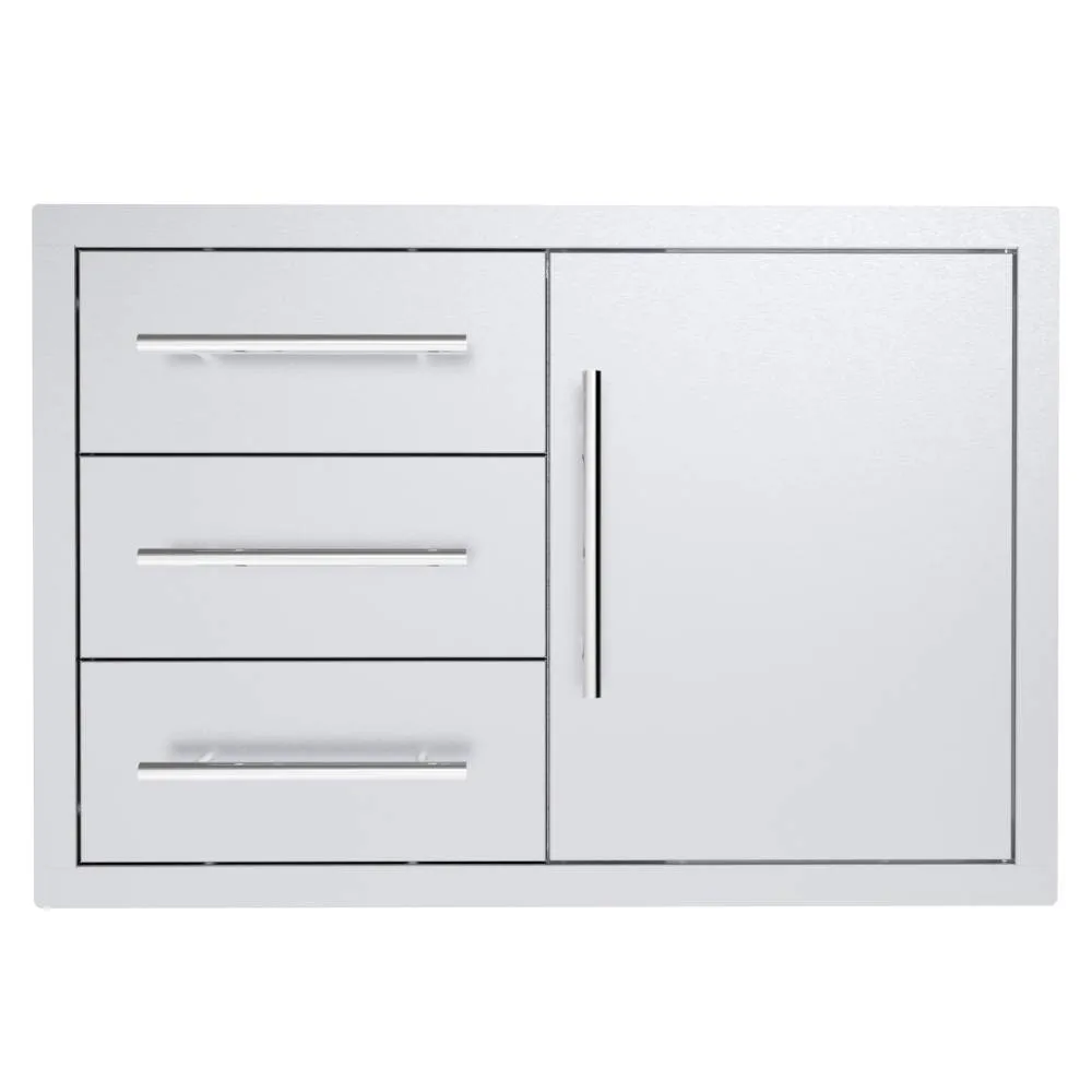 Sunstone Texan Series 30" Stainless Steel Triple Drawer Door Combo