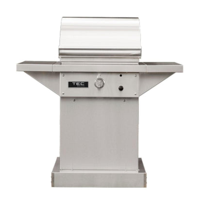 TEC Sterling Patio FR 26" Stainless Steel Liquid Propane Infrared Grill On Pedestal With Side Shelves