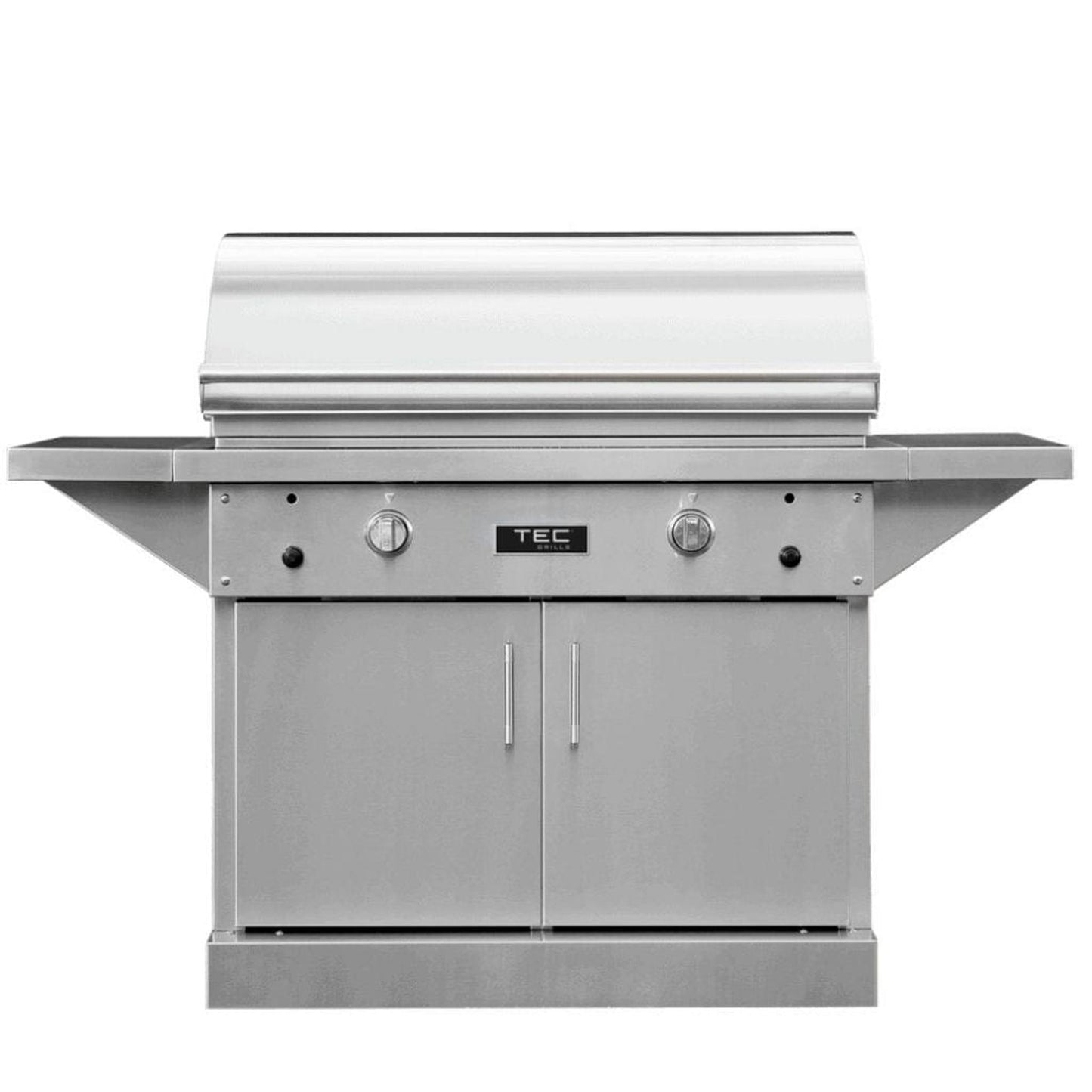 TEC Sterling Patio FR 44" Stainless Steel Liquid Propane Infrared Grill On Cabinet With Side Shelves