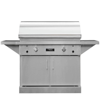 TEC Sterling Patio FR 44" Stainless Steel Liquid Propane Infrared Grill On Cabinet With Side Shelves