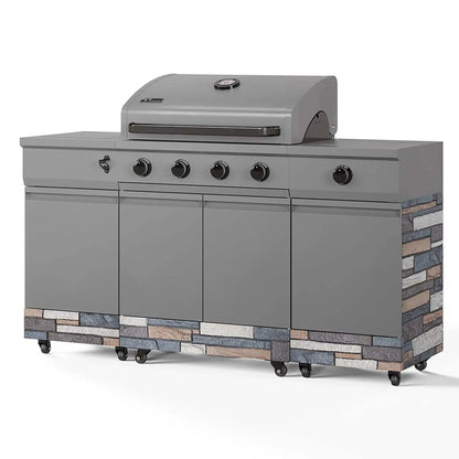 TYTUS Fresno Series Gunmetal Gray + Ash Stacked Stone Island Grill