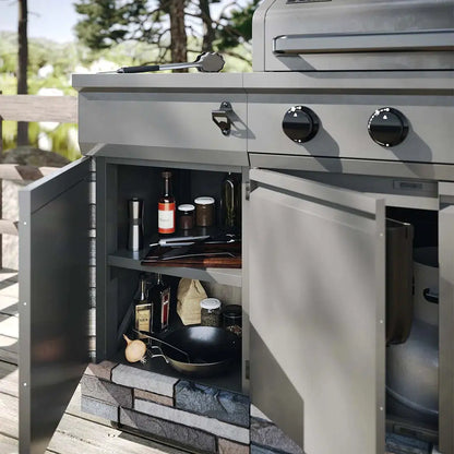 TYTUS Fresno Series Gunmetal Gray + Ash Stacked Stone Island Grill