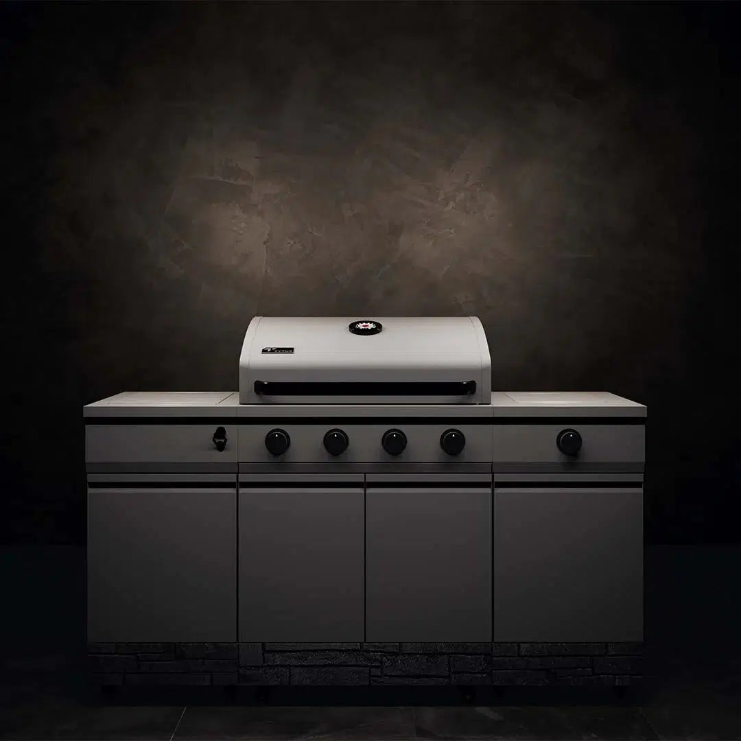 TYTUS Fresno Series Gunmetal Gray + Graphite Stacked Stone Island Grill