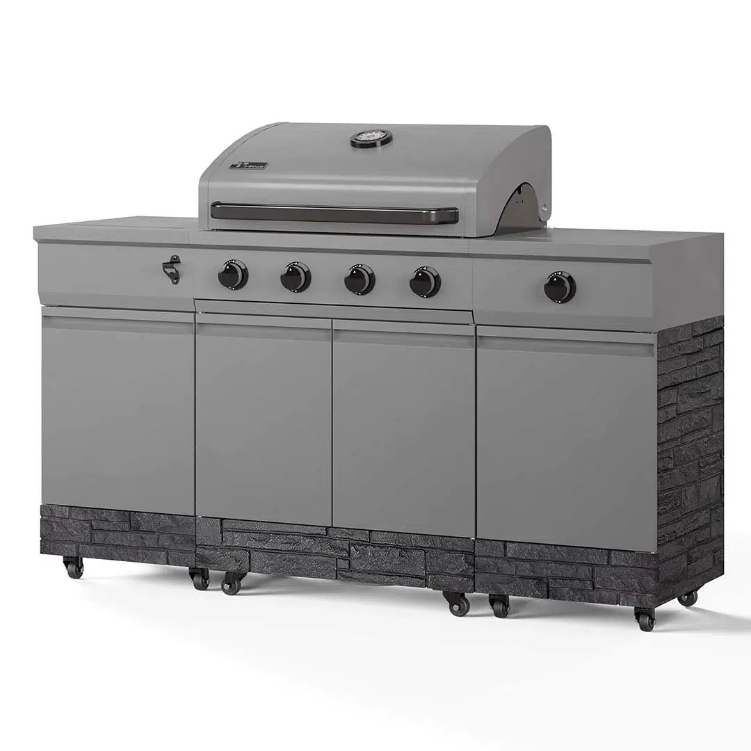 TYTUS Fresno Series Gunmetal Gray + Graphite Stacked Stone Island Grill