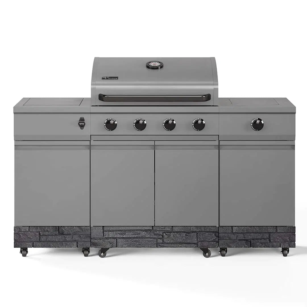 TYTUS Fresno Series Gunmetal Gray + Graphite Stacked Stone Island Grill