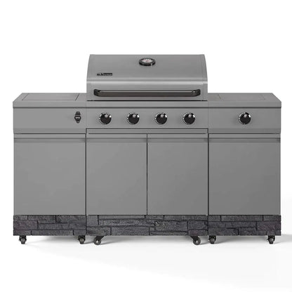 TYTUS Fresno Series Gunmetal Gray + Graphite Stacked Stone Island Grill