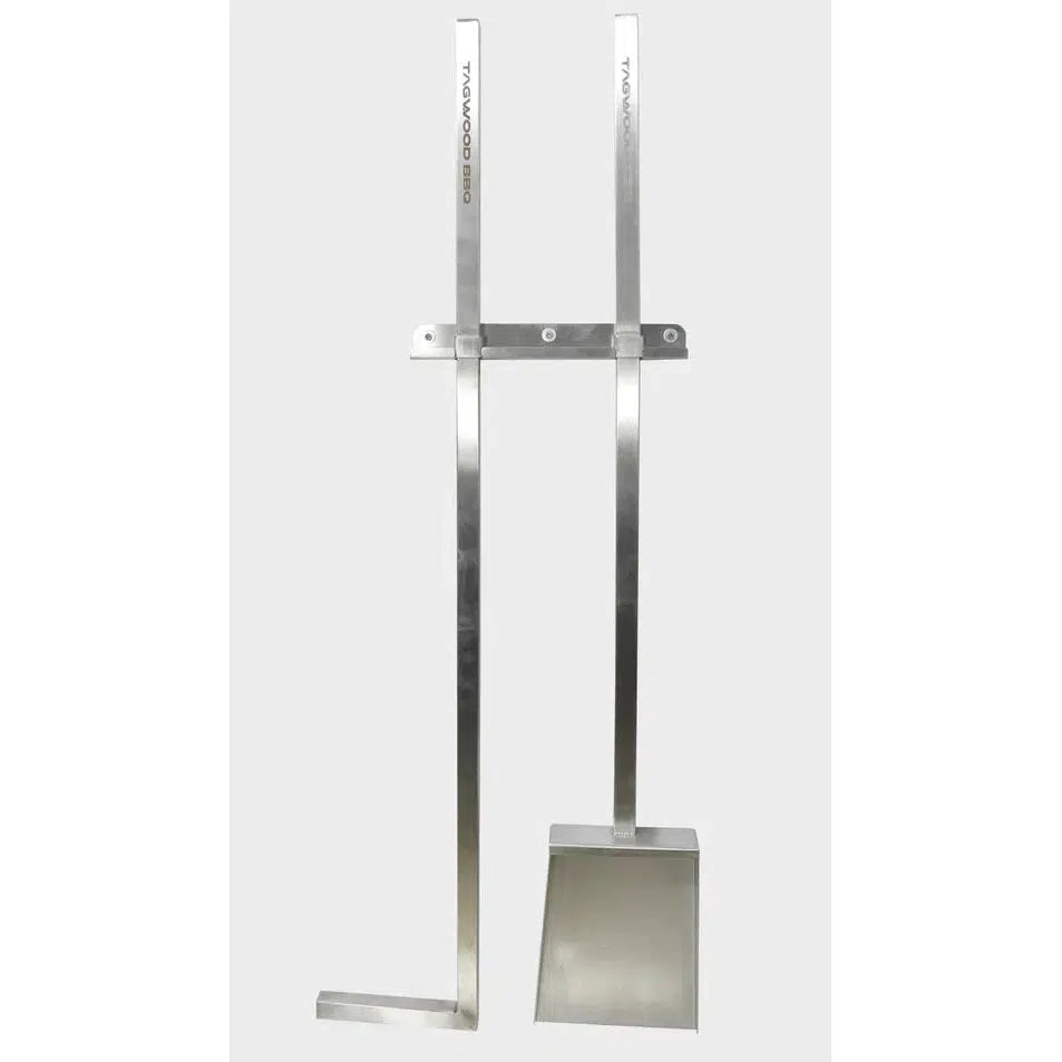 Tagwood BBQ 35" Stainless Steel Shovel and Poker With Wall Bracket