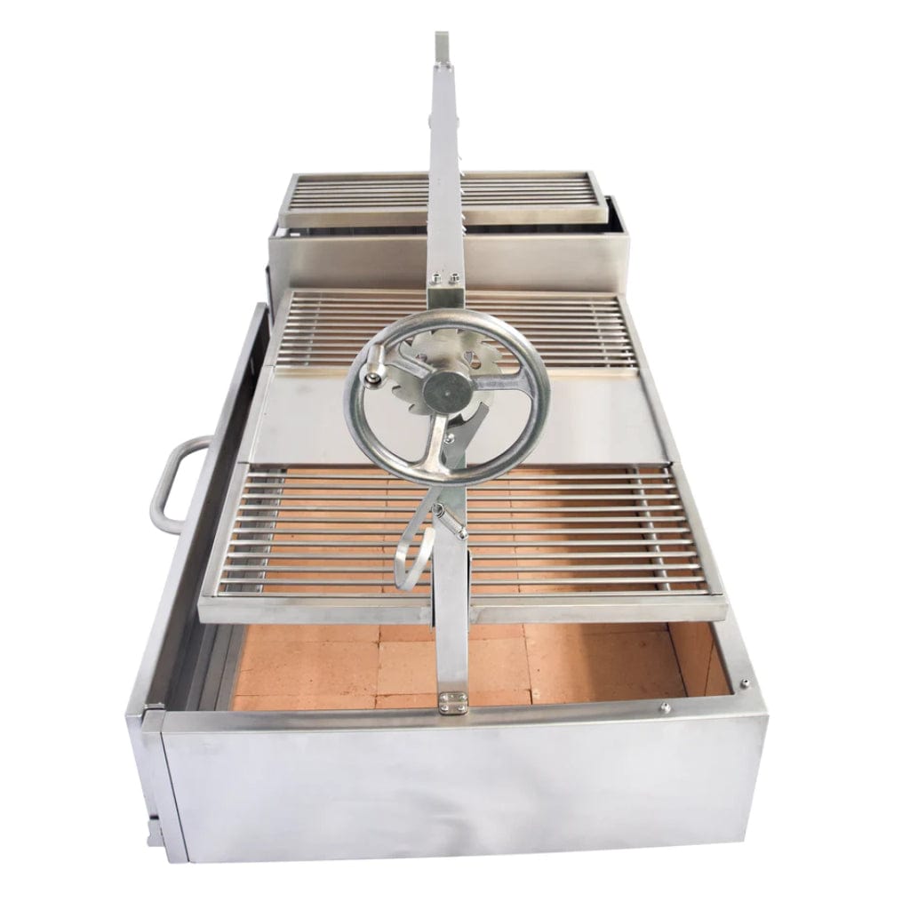 Tagwood BBQ 48" BBQ25SS All Stainless Steel XL Argentine Built-In Wood Fire & Charcoal Grill