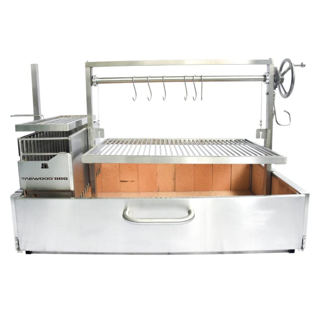 Tagwood BBQ 48" BBQ25SS All Stainless Steel XL Argentine Built-In Wood Fire & Charcoal Grill