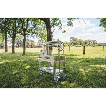 Tagwood BBQ BBQ03SS MINI Argentine Santa Maria Partially Assembled Wood Fire & Charcoal Gaucho Grill