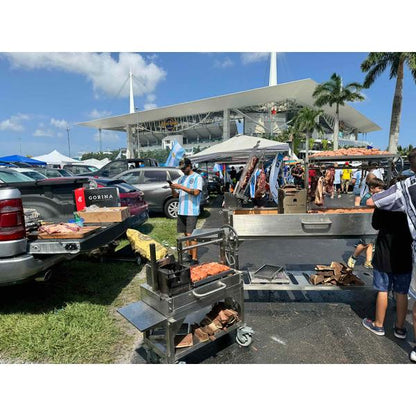 Tagwood BBQ BBQ03SS MINI Argentine Santa Maria Partially Assembled Wood Fire & Charcoal Gaucho Grill