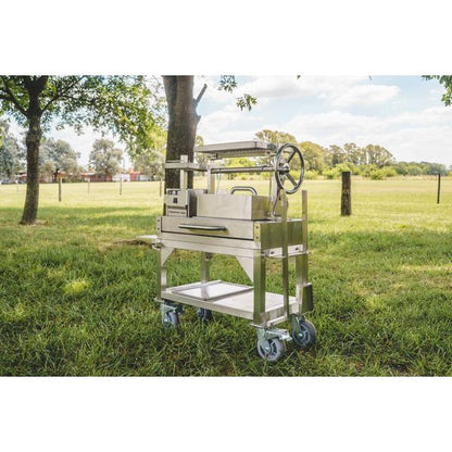 Tagwood BBQ BBQ03SS MINI Argentine Santa Maria Partially Assembled Wood Fire & Charcoal Gaucho Grill