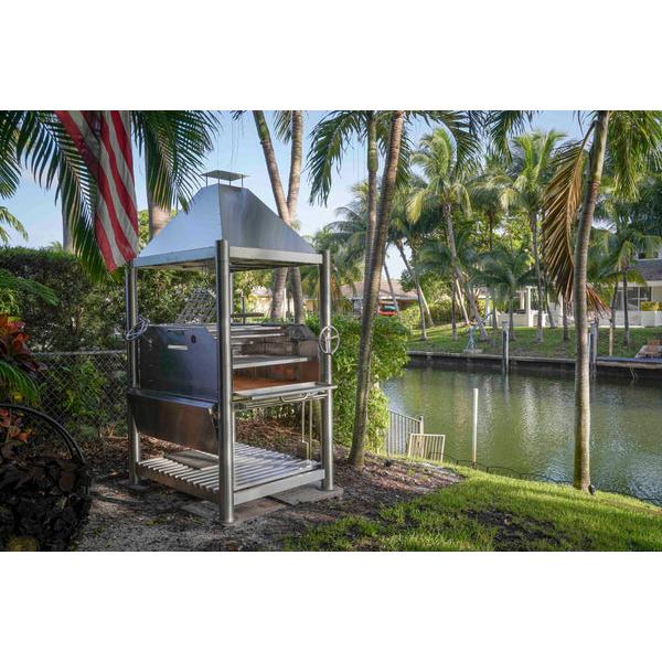 Tagwood BBQ BBQ12SS Argentine Santa Maria Wood Fire & Charcoal Stainless Steel Gaucho Grill