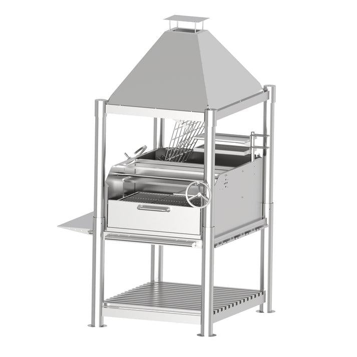 Tagwood BBQ BBQ12SS Argentine Santa Maria Wood Fire & Charcoal Stainless Steel Gaucho Grill