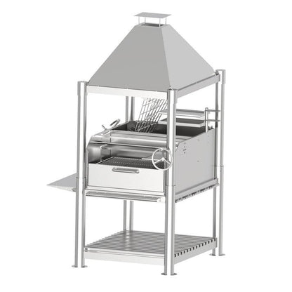 Tagwood BBQ BBQ12SS Argentine Santa Maria Wood Fire & Charcoal Stainless Steel Gaucho Grill