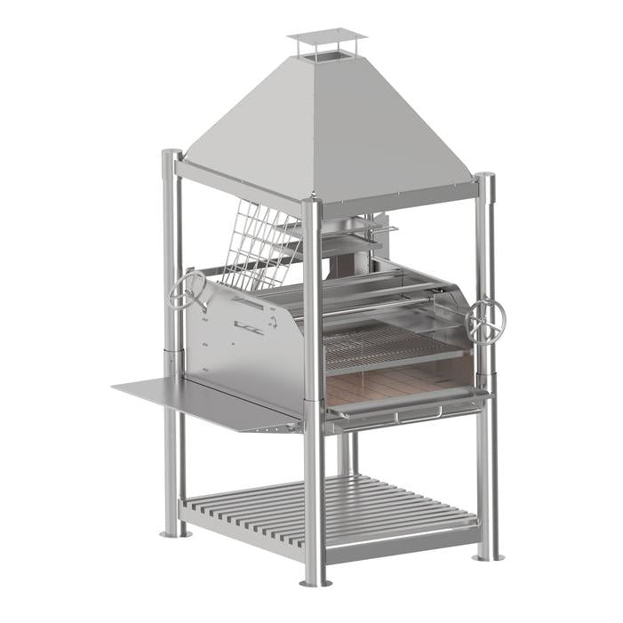 Tagwood BBQ BBQ12SS Argentine Santa Maria Wood Fire & Charcoal Stainless Steel Gaucho Grill