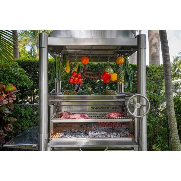 Tagwood BBQ BBQ12SS Argentine Santa Maria Wood Fire & Charcoal Stainless Steel Gaucho Grill