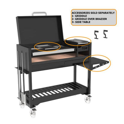 Tagwood BBQ BBQ18SI Argentine Wood Fire & Charcoal Gaucho Grill