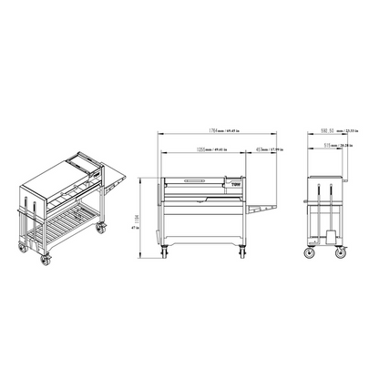 Tagwood BBQ BBQ18SI Argentine Wood Fire & Charcoal Gaucho Grill