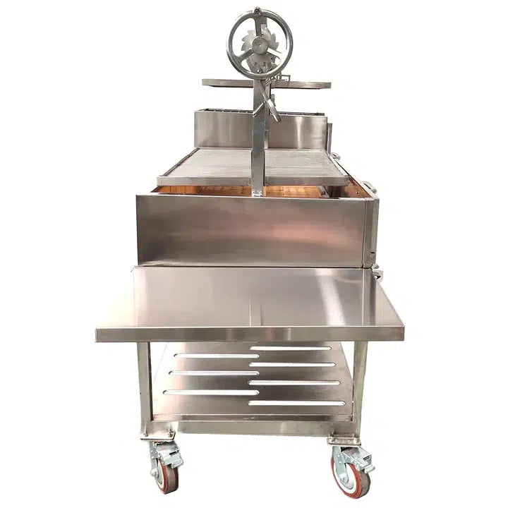 Tagwood BBQ Double Argentine Santa Maria BBQ24SS 116" Stainless Steel Wood Fire and Charcoal Grill