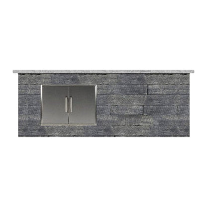 Tru Innovative 7ft B37031302C Bar Island with Countertop Overhang Cut
