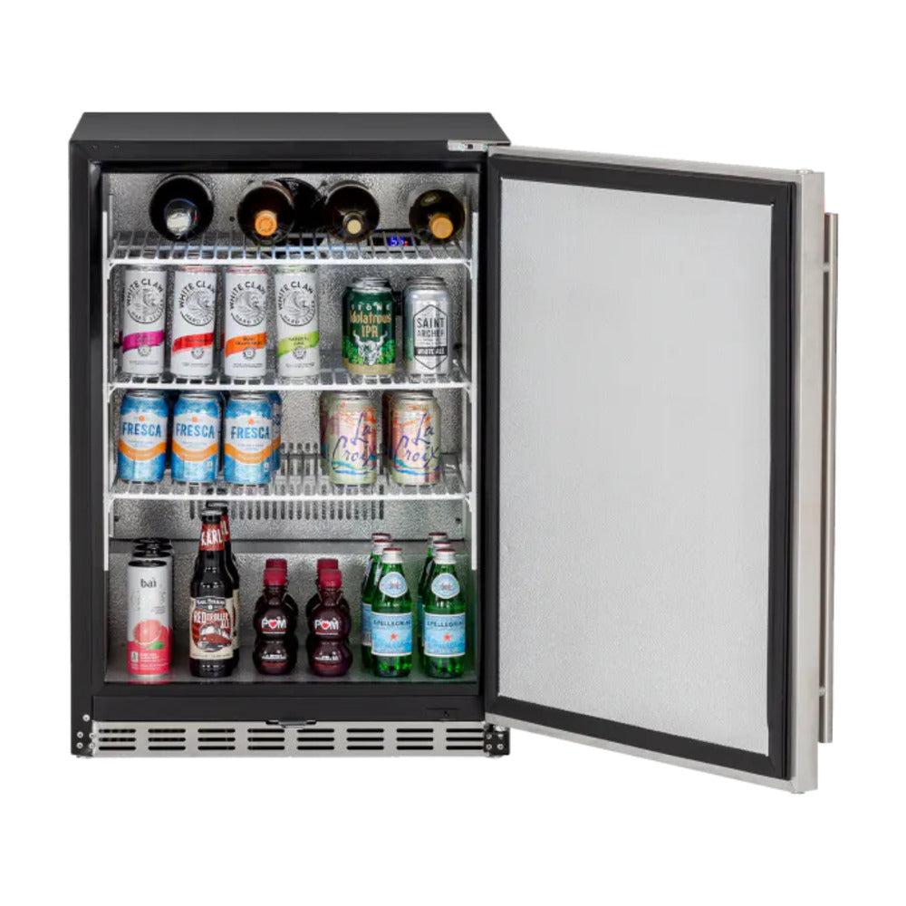 TrueFlame 24" 5.3c Standard Compact Fridge - Open from Left